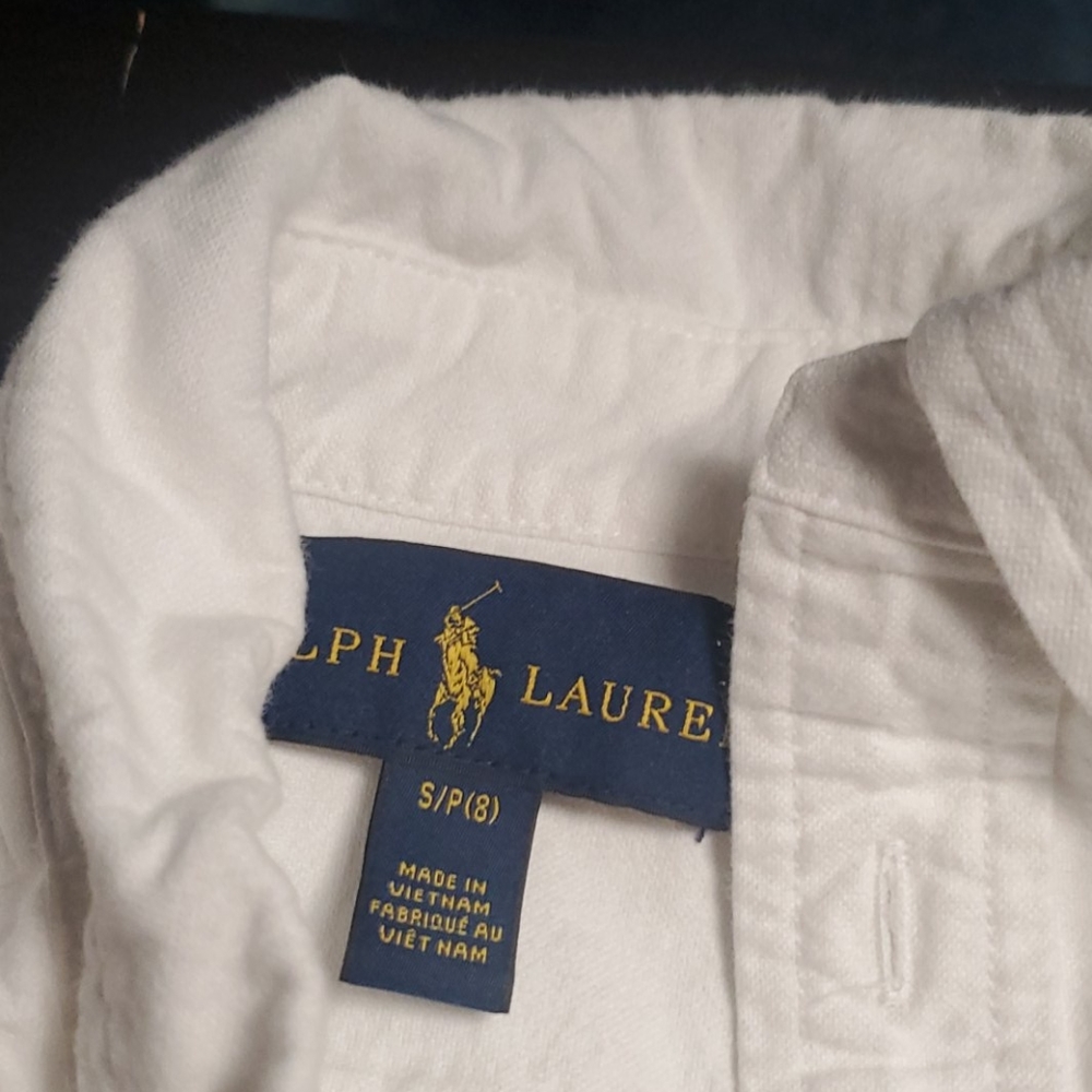 Boys white Ralph Lauren button down